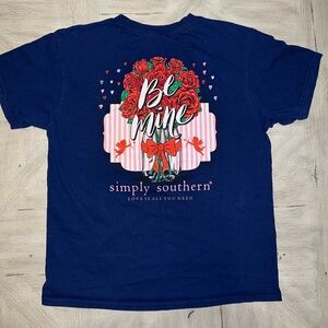 Simply Southern Girls Navy T-Shirt, Size Youth Large